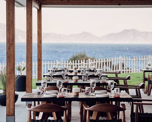 Asian restaurant tables and chairs