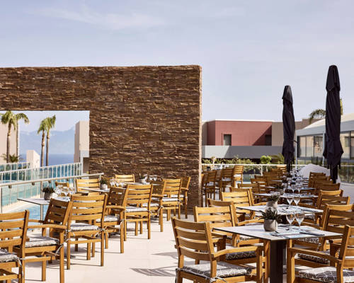 Restaurant outer area tables and chairs