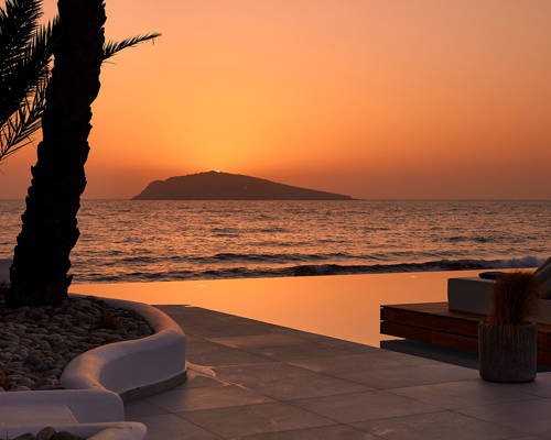 Sunset view from the poolside