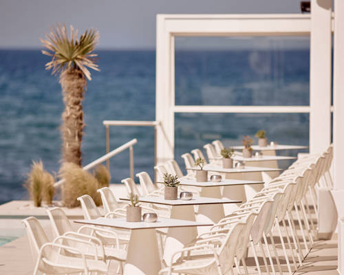 Poolside tables and chairs