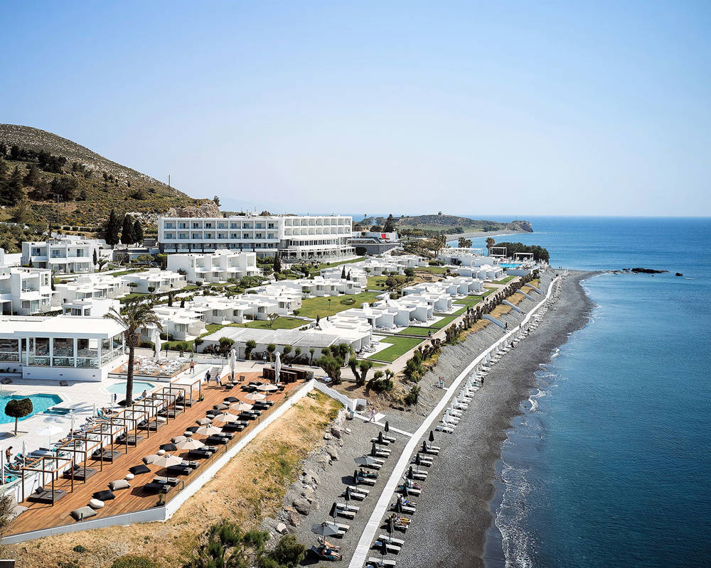 Dimitra Beach exterior view from the side